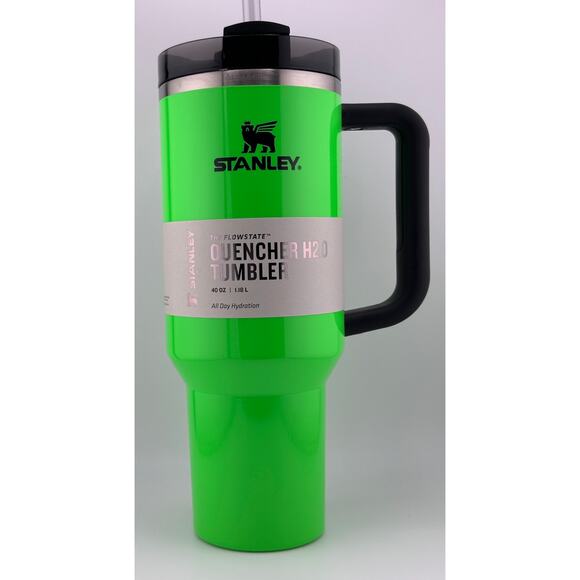 Stanley Quencher H2.0 FlowState Tumbler 40oz, NEON GREEN